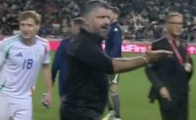 Italia, Gattuso è una furia contro un giocatore di Israele. La sua frase lo terrorizza