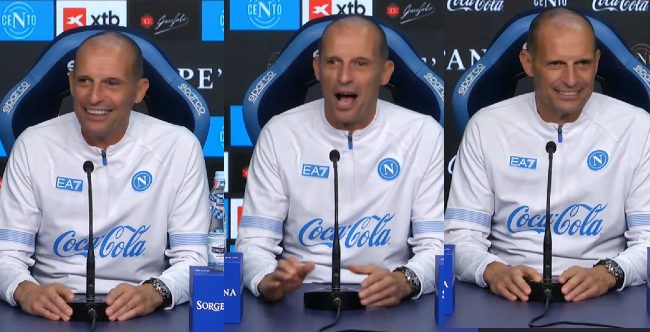 Allegri ironizza su Napoli-Roma in conferenza