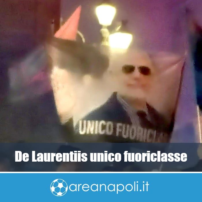 De Laurentiis, bandiera durante i festeggiamenti