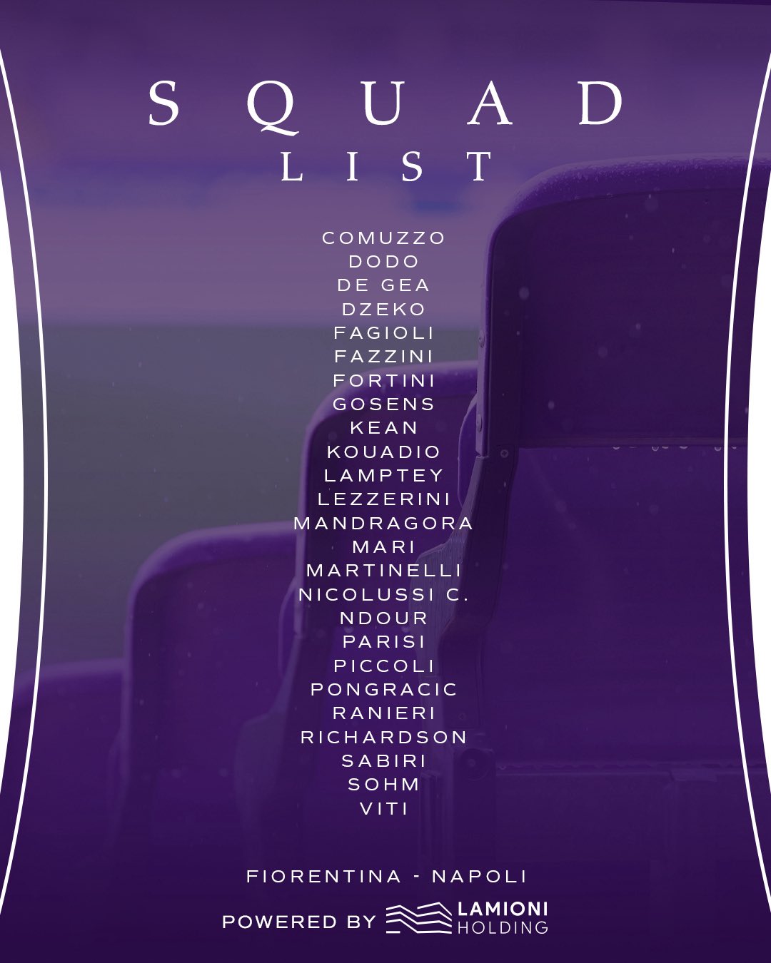 I convocati di Pioli per Fiorentina-Napoli