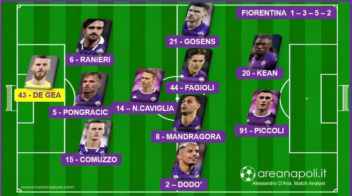 Fiorentina probabile formazione