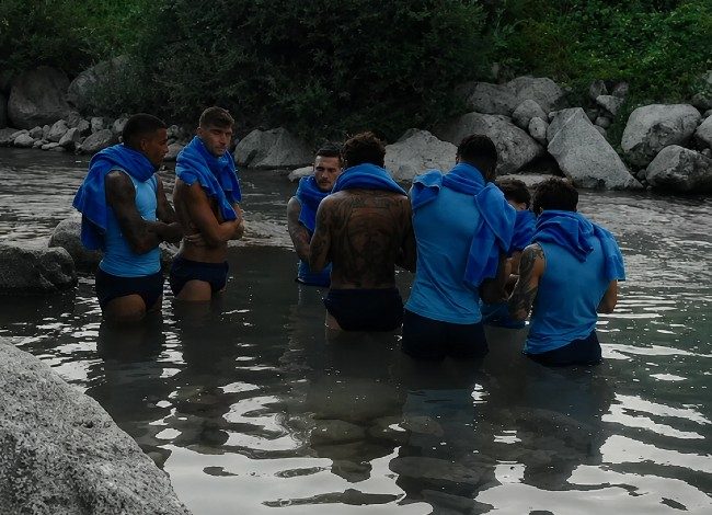 crioterapia nel fiume a dimaro
