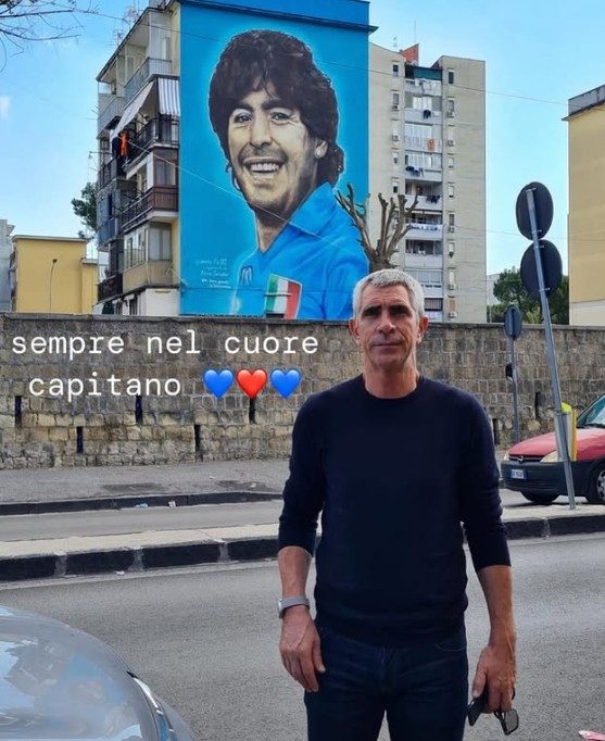 Giovanni Francini al Largo Maradona