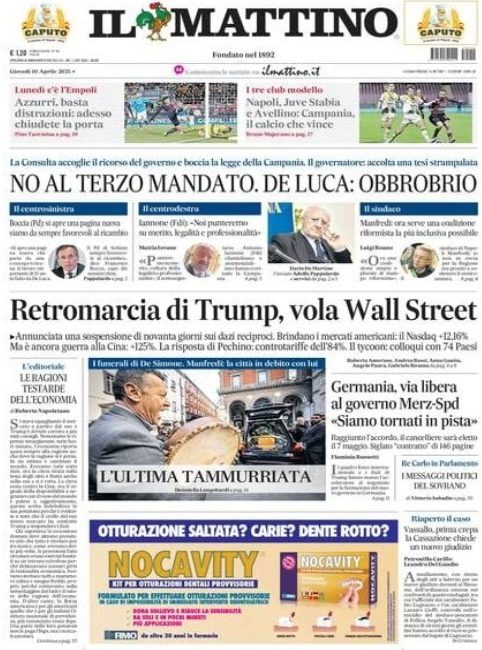 Il Mattino 10 aprile
