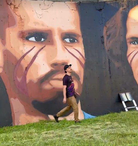 Murales Hamsik di Jorit allo stadio Maradona