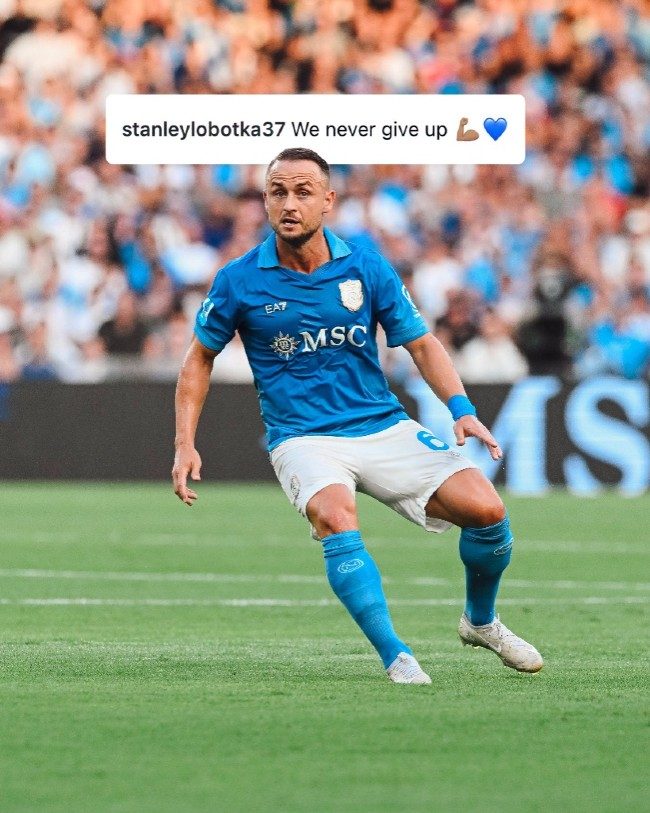 Lobotka carica il Napoli sui social prima dell'Inter