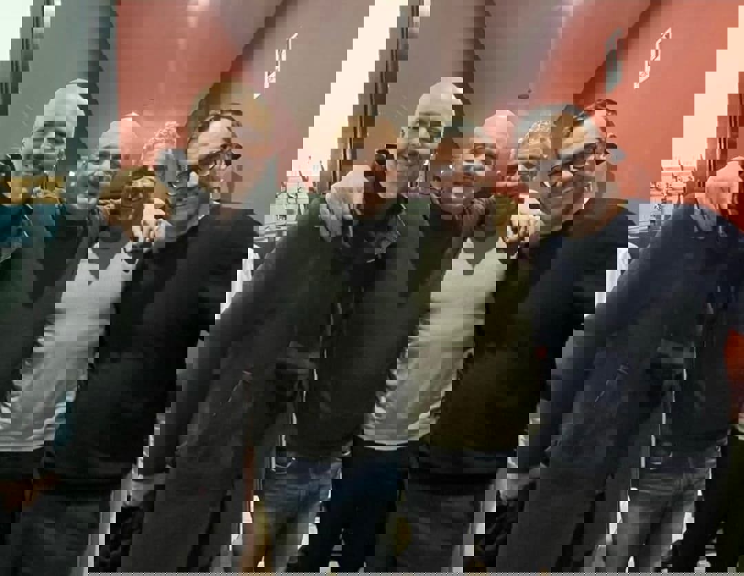 Massimiliano Esposito allo spettacolo di Peppe Iodice