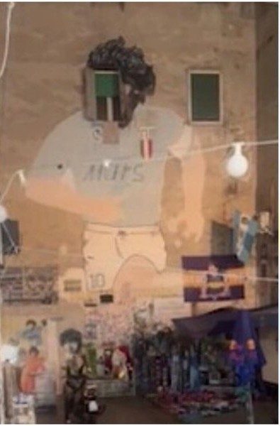 Marco Materazzi a Largo Maradona