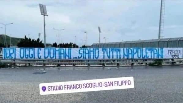 striscione tifosi messina