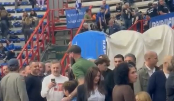 Milinkovic-Savic a vedere il Napoli Basket