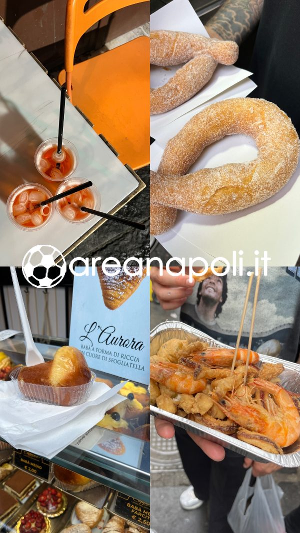 Maximilian Mittelstadt mangia fritture a Napoli