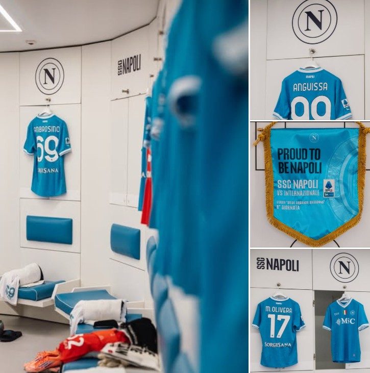 Napoli-Inter, spogliatoio degli azzurri