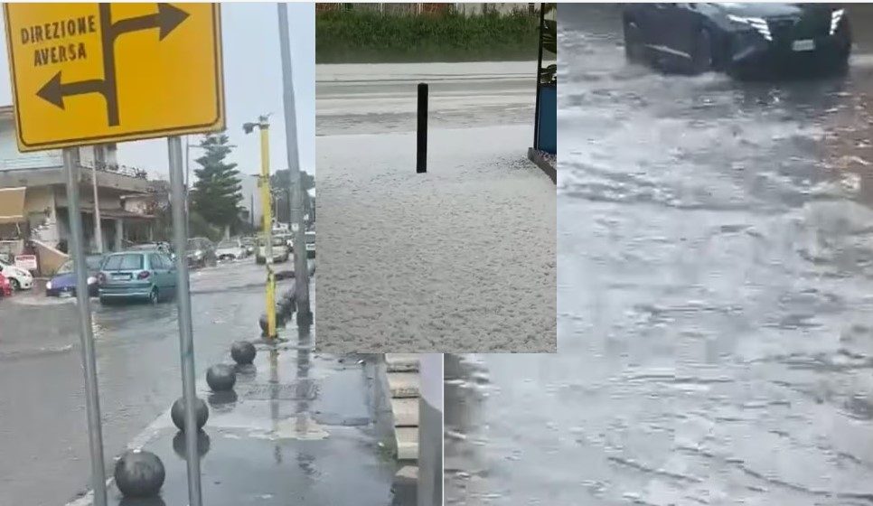 pioggia e grandine nel napoletano