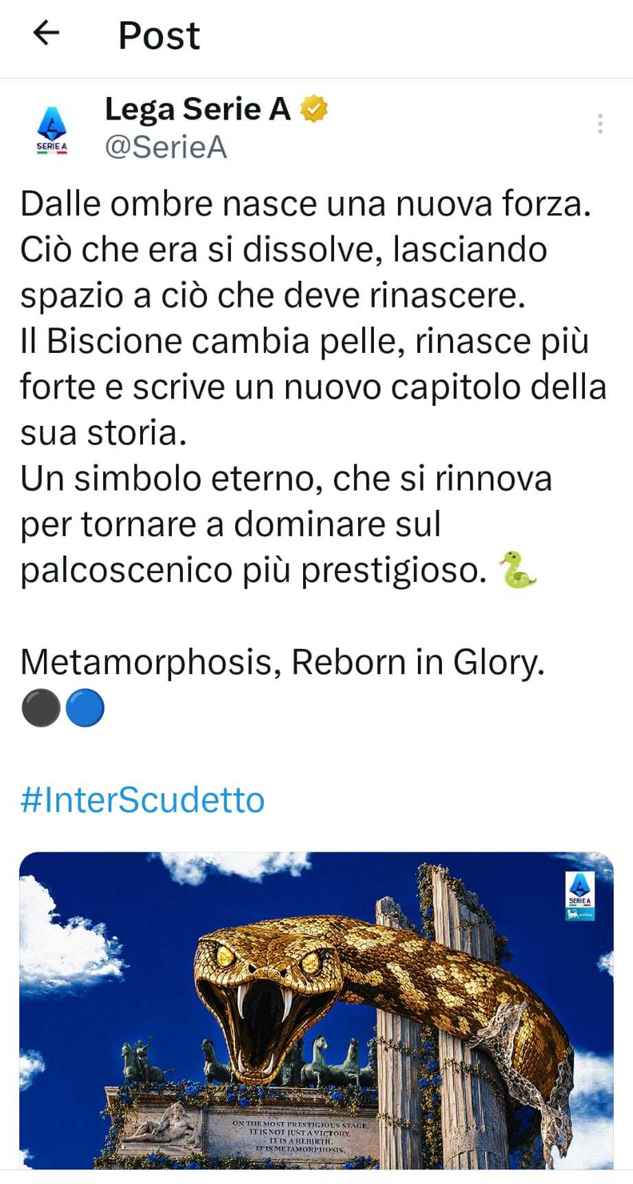 post inter Scudetto