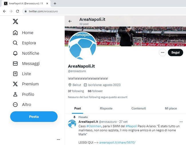 Screenshot diffamazione