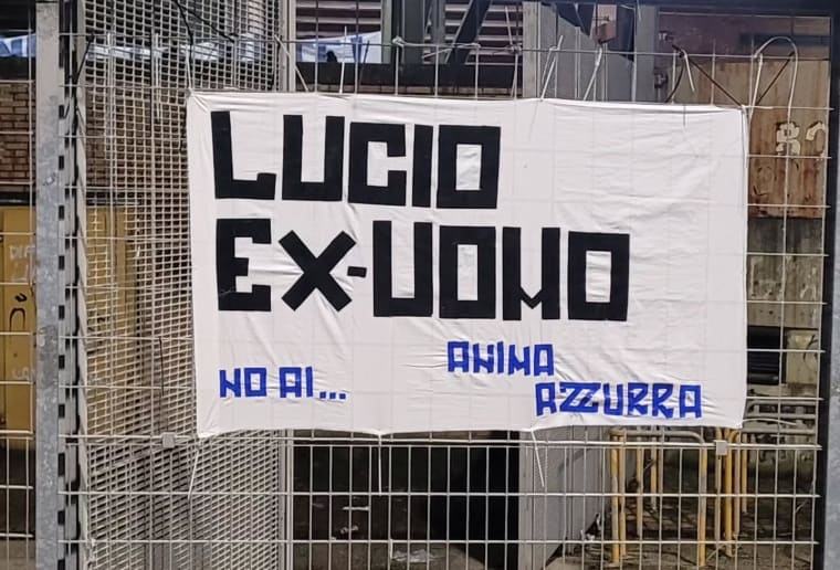 striscione Spalletti stadio Maradona