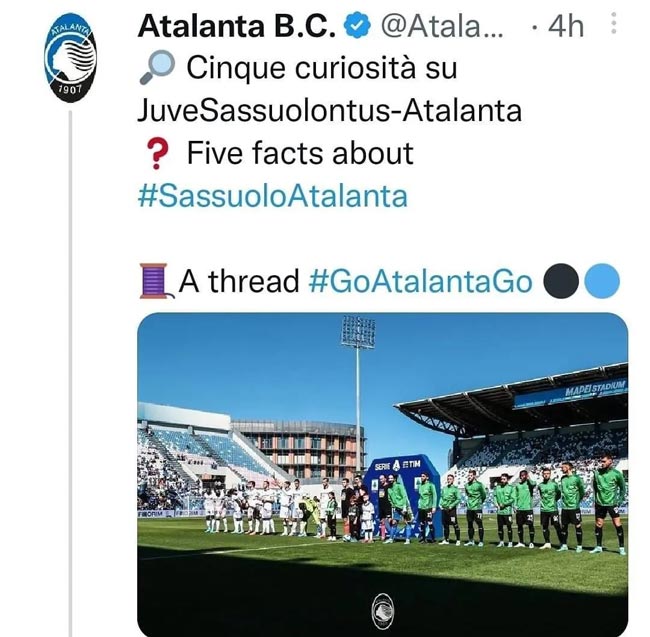 Tweet Atalanta