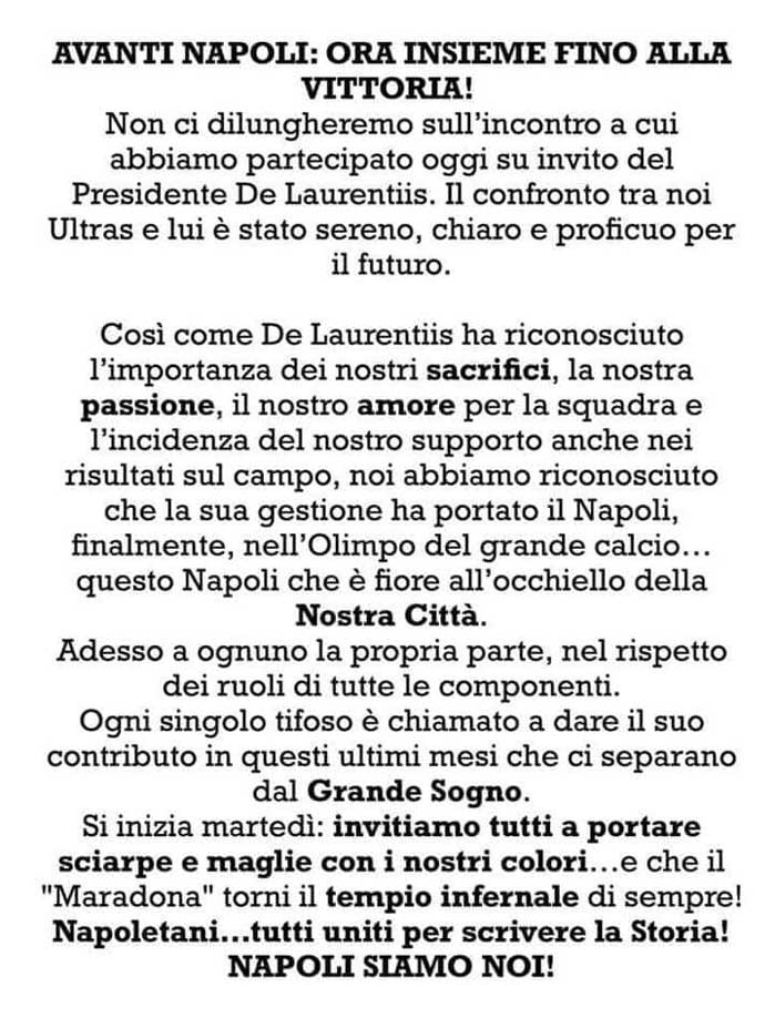 volantino ultras napoli