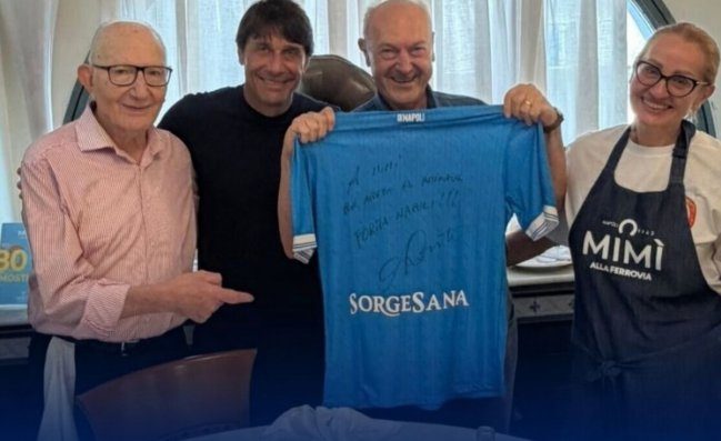 Conte &egrave; ancora a Napoli, pranzo con Ruud Krol da Mim&igrave; alla Ferrovia