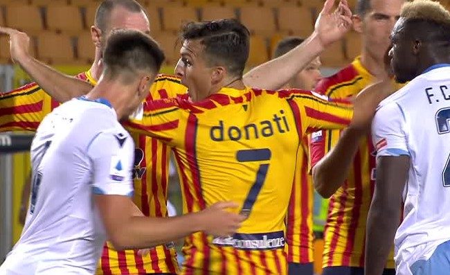 Lecce-Lazio, follia di Patric e grande gesto di Donati che ha raccontato un retroscena