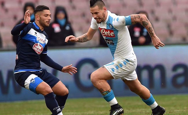 SSC Napoli: Tonelli centravanti, scalata di Hamsik e le nozze d'oro di Mertens!