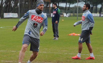 Napoli, allenamento pomeridiano: Maggio ha lavorato con il gruppo. Assente Lopez