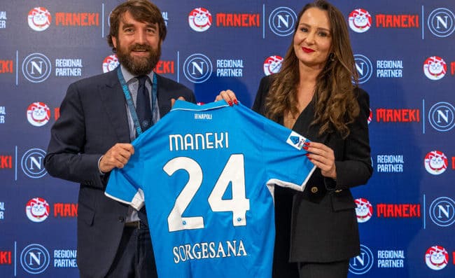 La SSC Napoli annuncia partnership con Maneki: Siamo entusiasti