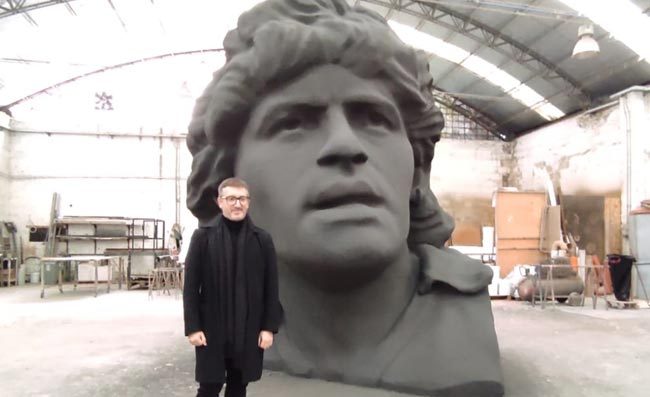 Maradona, la nuova opera di Sepe è incredibile. Un volto gigantesco di Diego (VIDEO)