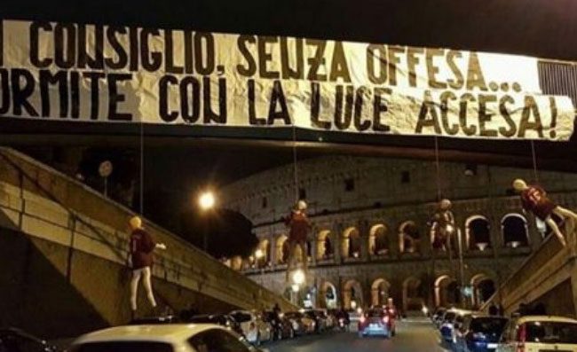 Manichini giocatori Roma, ultras della Lazio: Siamo stati noi, vi spieghiamo il motivo