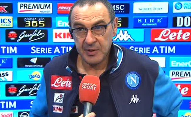 Sarri: Primo tempo nervoso. Espulsione? Vorrei capire cosa ha scritto l'arbitro! Ghoulam ci ha colpito. Mario Rui...