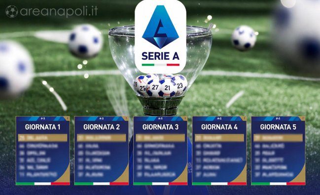 Calendario Serie A 2026-2027: tutte le gare del Napoli. Esordio con il Genoa. Inter alla terza, Juventus alla decima