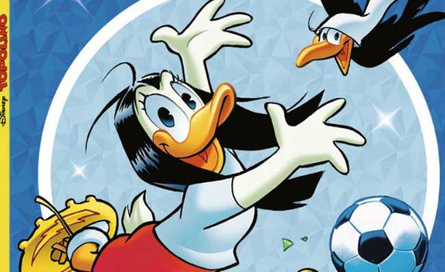 Topolino dedica la copertina al Napoli, c'è Amelia in maglia azzurra