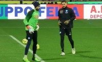 Stadio Arechi, inizia il riscaldamento. Cori dei salernitani: Odio Napoli