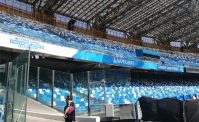 FOTO - San Paolo, tribuna autorit� e stampa viste dal campo: stadio trasformato quasi del tutto!