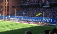 FOTO - Anche Napoli lo ha capito, fate schifo!, striscione dei sampdoriani contro i genoani
