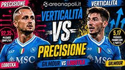 I numeri non mentono: Gilmour o Lobotka per il Napoli